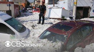 Freak Mexican hailstorm drops five feet of ice