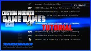 [TUT] MODDED GAME NAMES (ICONS) [PS3/CFW/HFW//HEN/CEX/DEX] | ZoexModz