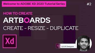 How to create and edit Artboards in ADOBE XD 2020 | Rename, Resize, Duplicate and ViewPort | #2