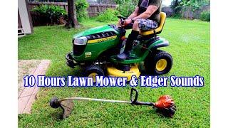 10 hrs LAWN MOWER  & EDGER Sounds ASMR for Sleep Study & Relax  Better Quality Sounds | KCE Sounds