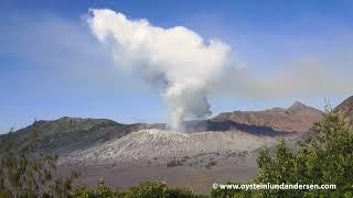 Timelapse - Bromo volcano emitting steam - June 2023