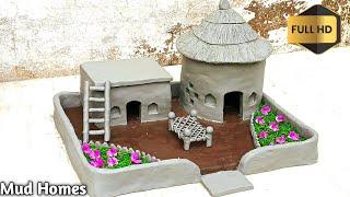 Clay Modelling Small House | Making Mud House in Village | Houses Made out of Mud | #claymodelling