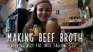 Canning Beef Broth - Rendering beef Tallow