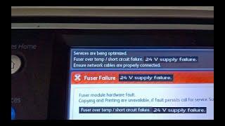 short circuit failure | 24 v supply failure | fuser over temp | xerox photocopier machines