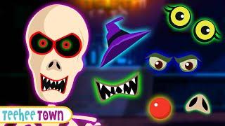 Spooky Scary Skeletons Missing Face Song + More Kids Songs And Nursery Rhymes | Teehee Town