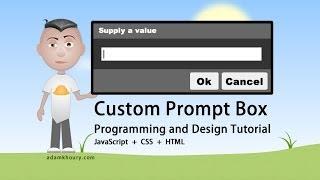 Custom Prompt Box Programming JavaScript CSS HTML Tutorial