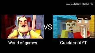 Hello neighbor song - Get out Part 2 (World of games vs CrackernutYT)