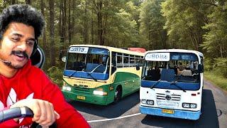 KSRTC KERALA BUS RACE IN DANGEROUS ROADS  | LOGITECH G29 @RANDOM_GTV