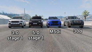 RANGE ROVER vs BMW X7 | Battle | BeamNG.drive