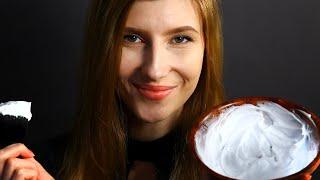 ASMR Shaving foam - mixing and applying on You ️  (different foams, shaving cream and brushes)