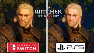 The Witcher 3 Wild Hunt PS5 vs Nintendo Switch Graphics Comparison