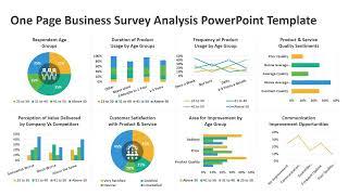 One Page Business Survey Analysis PowerPoint Template | Kridha Graphics