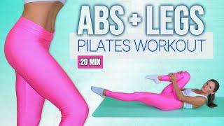 20 MIN PILATES ABS + SLIM LEGS Home Workout | Lean Legs and Defined ABS | no equipment