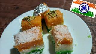 Amazing tricolour dessert RECIPE (Republic day special)|Tasty food blend