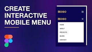 Mobile menu animation in Figma  |  Figma Prototype Tutorial