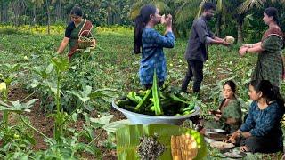 Village Style Bendekai Palya|Village Style Okra Fry Chapati|Lady finger Fry|Family Traditional Life