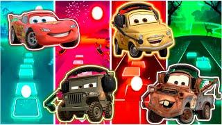 LIGHTNING MCQUEEN - SARGE - LYIGI - MATER | Tiles Hop EDM RUSH