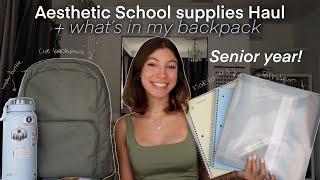 Aesthetic Back to School Haul *2024* || what's in my backpack SENIOR YEAR!