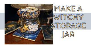 Make a folk art clay witch jar (Wiccan, pagan, magical) #witch #clay #tutorial ThyWitchsKitchen