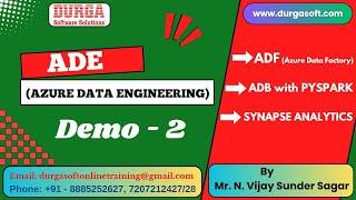 AZURE DATA ENGINEERING tutorials || Demo - 2 || by Mr. N. Vijay Sunder Sagar On 27-12-2024 @6PM IST