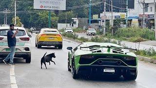 Supercars in India 2024 October (Bangalore) Aventador SVJ, McLaren 750S, Ferrari SF90...