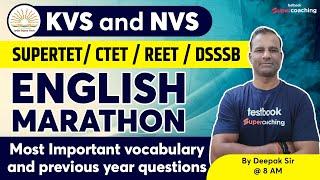 KVS & NVS | English Marathon | Most Important vocabulary and previous year questions by Deepak sir