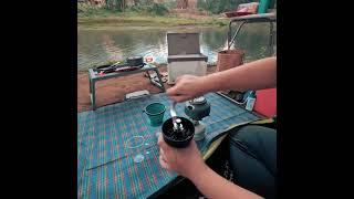 coffee and camp   #asmr #camping #soundsofcamping