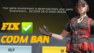 how to fix codm ban  - Your game data is abnormal, check your game environment