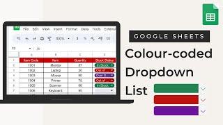 Google sheets - Colour code drop-down list | in 1 min