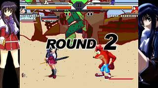 NICK54222 MUGEN: Mai Kawasumi (me) VS Crash Bandicoot (Nexus Games)