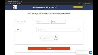 Recoversy Search portal demo