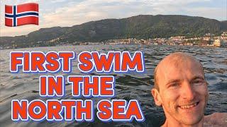 First swim EVER in THE NORTH SEA in Bergen, Norway * Nordnesparken Badeplass