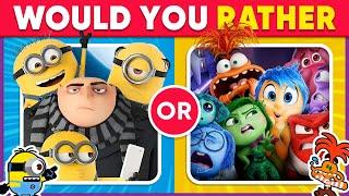 Would You Rather INSIDE OUT 2 vs DESPICABLE ME 4 Edition!