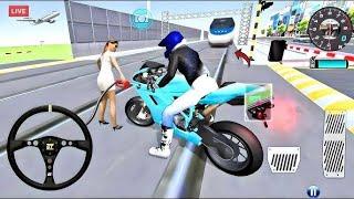 [LIVE] V3D Driving Class Simulator BulletTrain Vs Motorbike Bike Driving Game - Android Gameplay