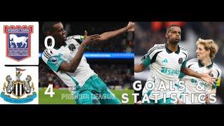 Ipswich Town 0 Newcastle United 4 I Premier League 2024-2025 EPL Match Highlights