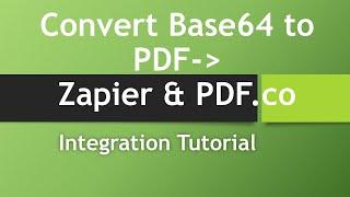 How to Convert Base64 to PDF using PDF.co and Zapier