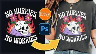 Easily BULK Create Realistic T-Shirt Mockups for ETSY