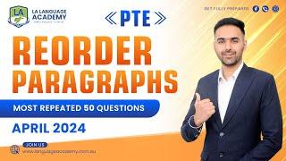PTE Reading Reorder Paragraphs | April 2024 Real Exam Predictions | Language Academy PTE NAATI