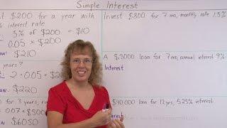 A beginner lesson on how to calculate simple interest