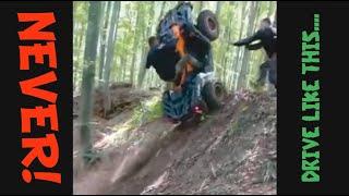 THE WORST WAY U CAN DRIVE ATV.  CRASH/ROLLOVER/FAIL 2023