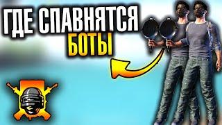 Где спавнятся БОТЫ в ПУБГ мобайл | Как делать много убийств | PUBG mobile