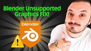 Blender Unsupported Graphics Card Or Driver Opengl 4.3 - FIX!