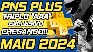 PSN PLUS MAIO 2024 - TRIPLO "AAA" DE PESO PODE TÁ CHEGANDO?!