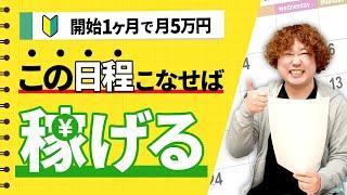 【動画編集】開始1ヶ月で月5万円稼ぐためのスケジュールを決めました