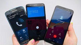 Samsung S4 vs Alcatel POP 4 vs Honor 7A / Conference call & incoming & outgoing calls & on hold