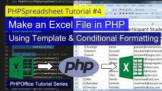 Using Template and Conditional Formatting in PHPSpreadsheet | PHPSpreadsheet Tutorial  #4