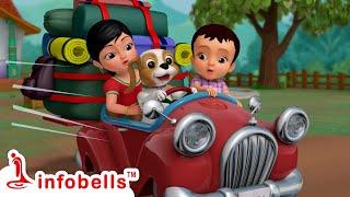 बच्चों की पिकनिक मज़ा - Kids Picnic and Camping fun | Hindi Rhymes and Cartoons | Infobells