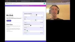 Playing with Adobe Podcast mic check tool