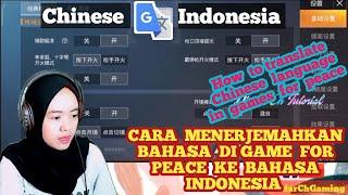 HOW TO TRANSLATE LANGUAGE IN GAME FOR PEACE PUBG CN TO INDONESIAN-ENGLISH /Game for peace/和平游戏