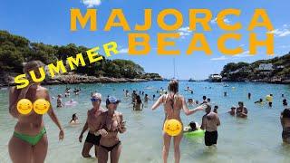 4k Beach Walk - Majorca Best Beach, Summer Walk 2024